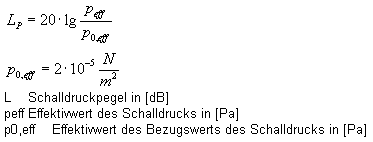 Berechnung des Schalldruckpegel