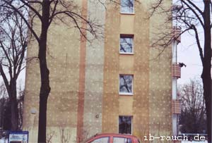 Algen auf einer Fassade