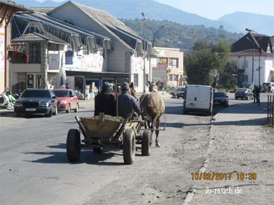 Pferdewagen in Velykyi Bychov