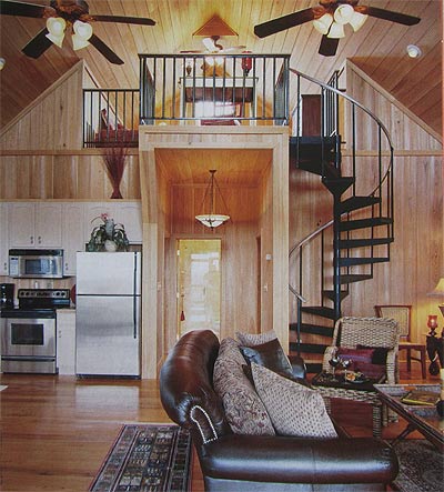 Wendeltreppe in der Dachwohnung