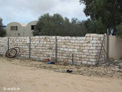 Grundstücksmauer in Tunesien