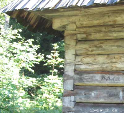 Blockbauweise Haus in den Waldkarpaten