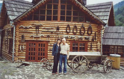 Restaurant in Holzblockbauweise am Zentrum Europas