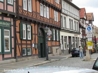 Quedlinburg mit historische Fachwerkhäusern
