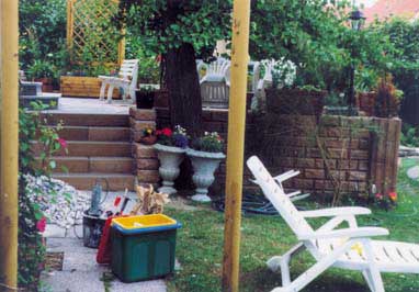 Neue Terrasse bei einem Einfamilienhaus