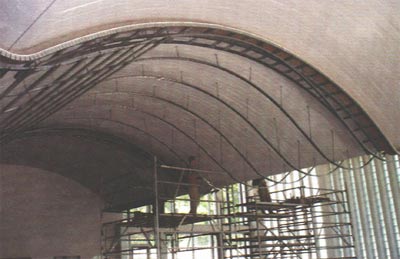Metallunterkonstruktion für ein Gewölbe