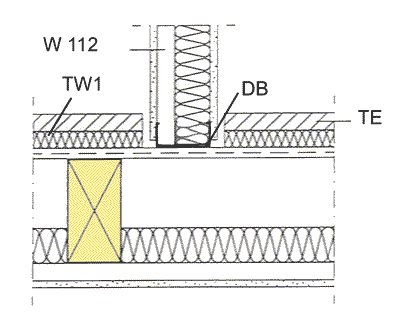  Anschluss der Trennwand an die Holzbalkendecke