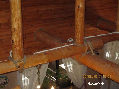 Holzverbindung mit Seile