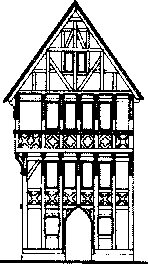 Ansicht deuscher Fachwerkbau