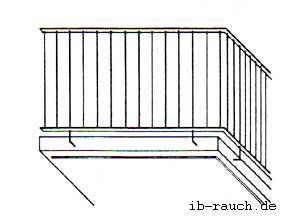 Stahlgeländer bei einem Balkon