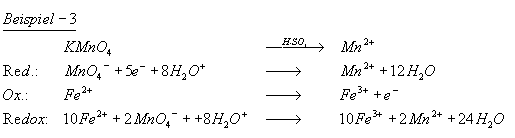 Reduktionsmittel Gleichung Beispiel 3