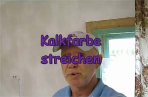 Kalkfarbe streichen